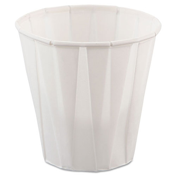 Solo Paper Medical & Dental Treated Cups, 3.5oz, White, 100/Bag, 50 Bags/Carton
