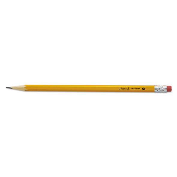 Universal #2 Woodcase Pencil, HB (#2), Black Lead, Yellow Barrel, 144/Box