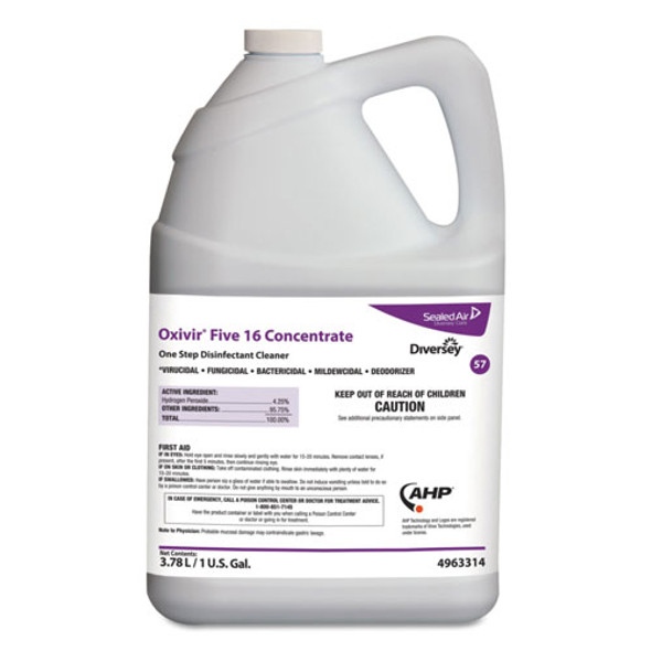 Five 16 One-Step Disinfectant Cleaner, 1gal Bottle, 4/Carton