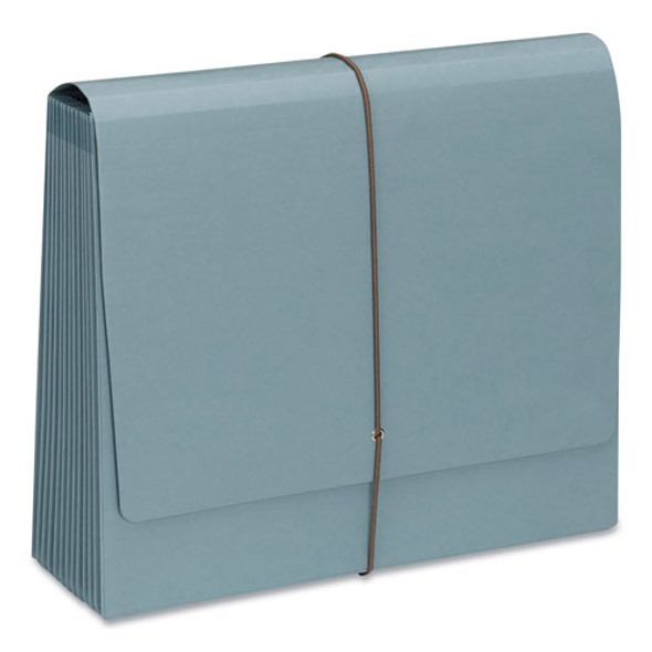 100% Recycled Colored Expanding Files, 12 Sections, 1/12-Cut Tab, Letter Size, Blue Moon