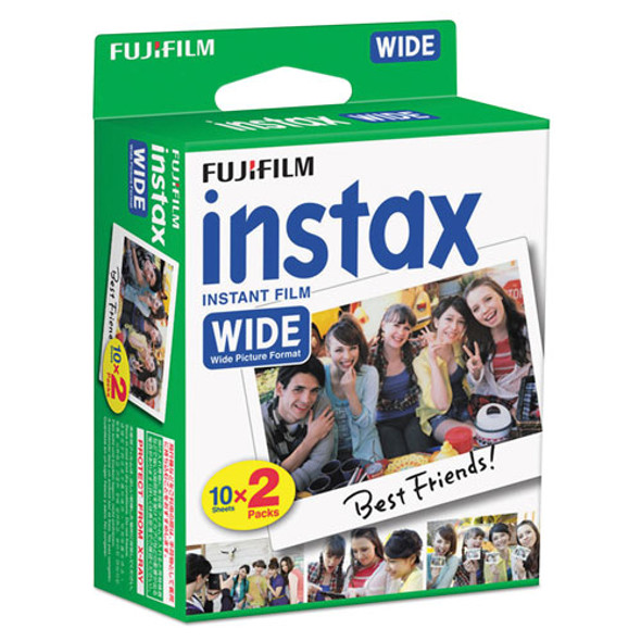 Instax Wide Film Twin Pack, 800 ASA, 20-Exposure Roll
