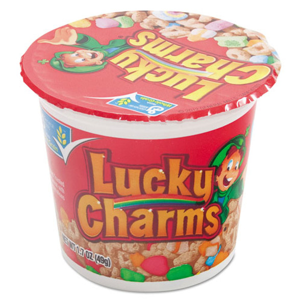 Lucky Charms Cereal In A Cup, 1.73 Oz, Portable, Lucky Charms