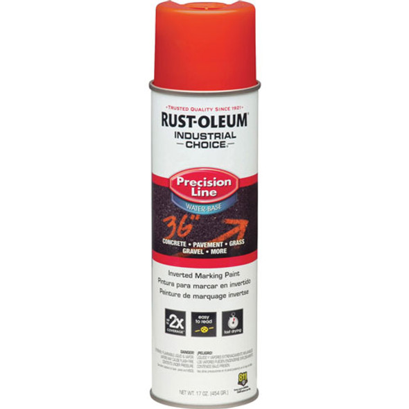 Marking Paint Spray, Water-Based, 17 oz., Alert Orange