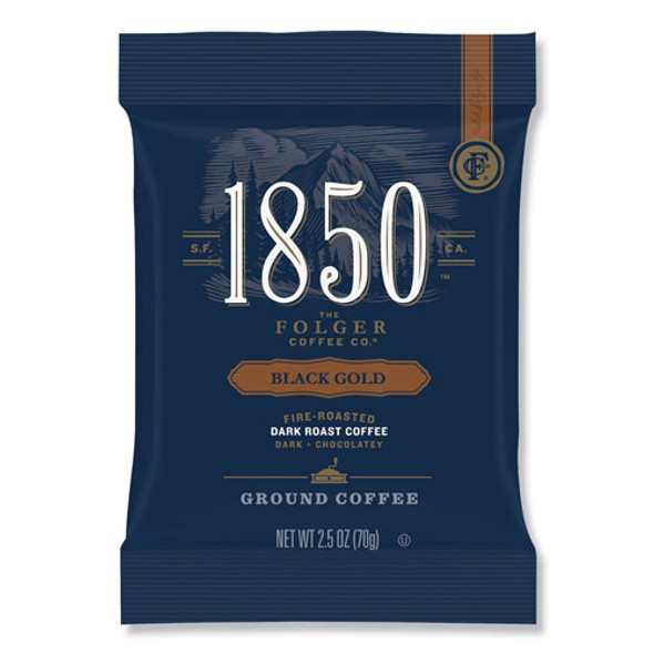 Coffee Fraction Packs, Black Gold, Dark Roast, 2.5 oz Pack, 24 Packs/Carton