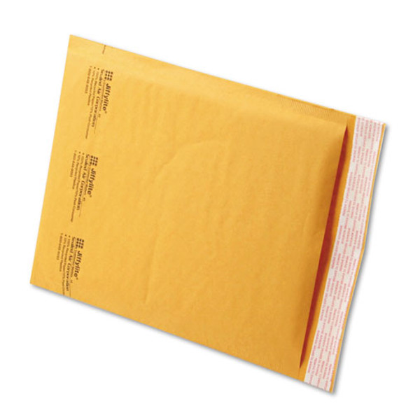 Jiffylite Self-Seal Bubble Mailer, #2, Barrier Bubble Lining, Self-Adhesive Closure, 8.5 x 12, Golden Brown Kraft, 100/Carton