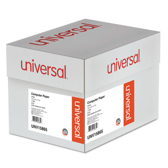 Universal Printout Paper, 1-Part, 20lb, 14.88 x 11, White, 2, 400/Carton