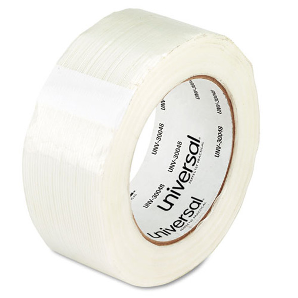 Universal 120# Utility Grade Filament Tape, 3" Core, 48 mm x 54.8 m, Clear