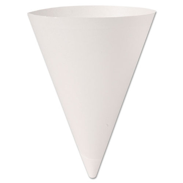 Solo Bare Treated Paper Cone Water Cups, 7 oz., White, 250/Bag, 20 Bags/Carton