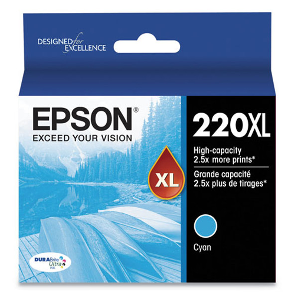 T220XL220S (220XL) DURABrite Ultra High-Yield Ink, 450 Page-Yield, Cyan