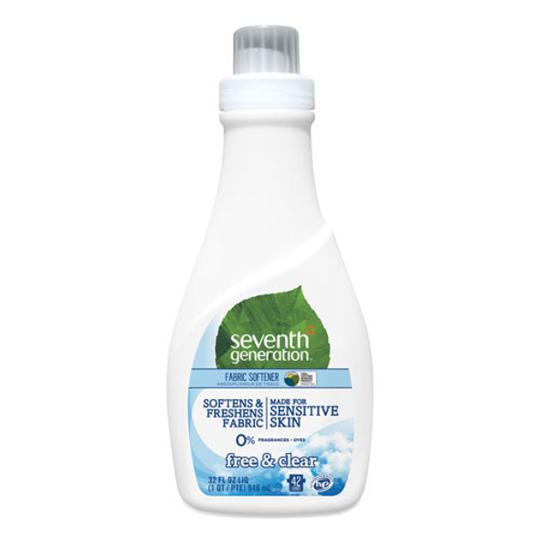 Natural Liquid Fabric Softener, Free & Clear Unscented, 42 Loads, 32 oz Bottle