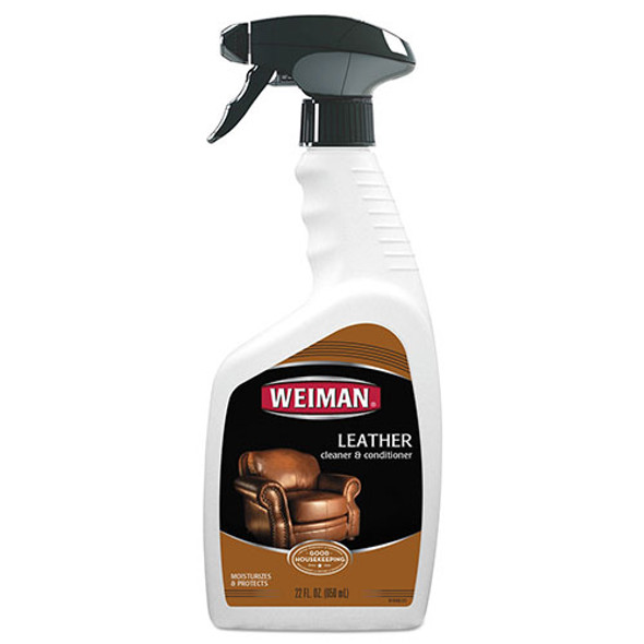 Weiman Products Leather Cleaner and Conditioner, Floral Scent, 22 oz Trigger Spray Bottle