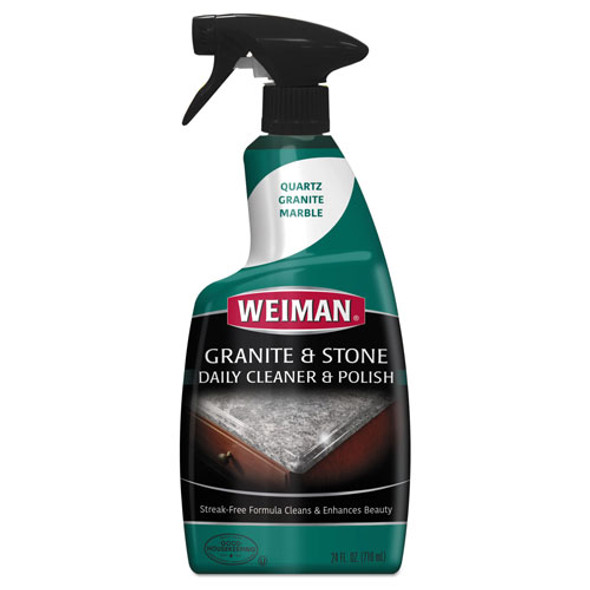 Weiman Products Granite Cleaner and Polish, Citrus Scent, 24 oz Bottle, 6/Carton