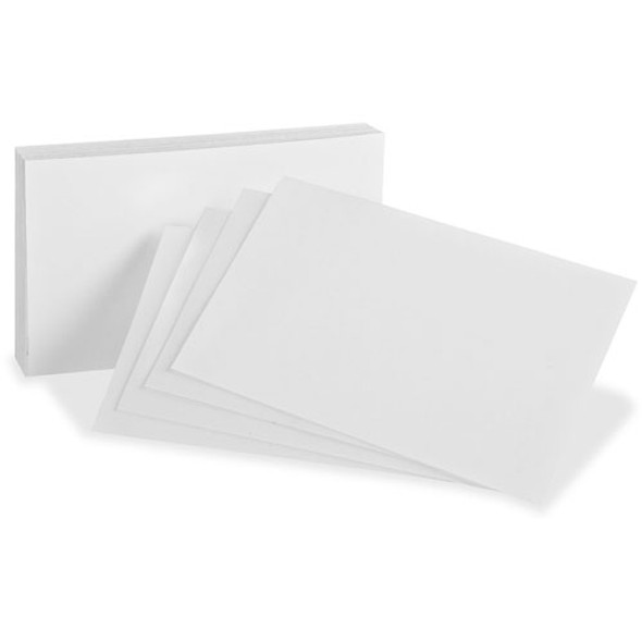 Blank Index Cards, 4" x 6", 300/PK, White