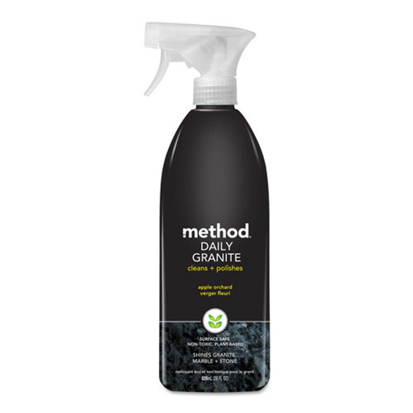 Method Products Daily Granite Cleaner, Apple Orchard Scent, 28 oz Spray Bottle, 8/Carton