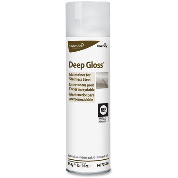 Deep Gloss Stainless Steel Maintainer, 16oz Aerosol, 12/Carton