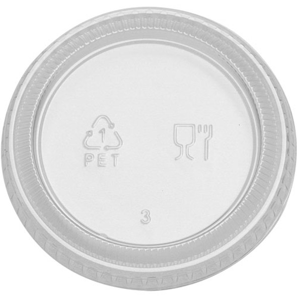Portion Cup Lid, 2-14/25"Wx2-14/15"Lx3/10"H, 2400/CT, Clear