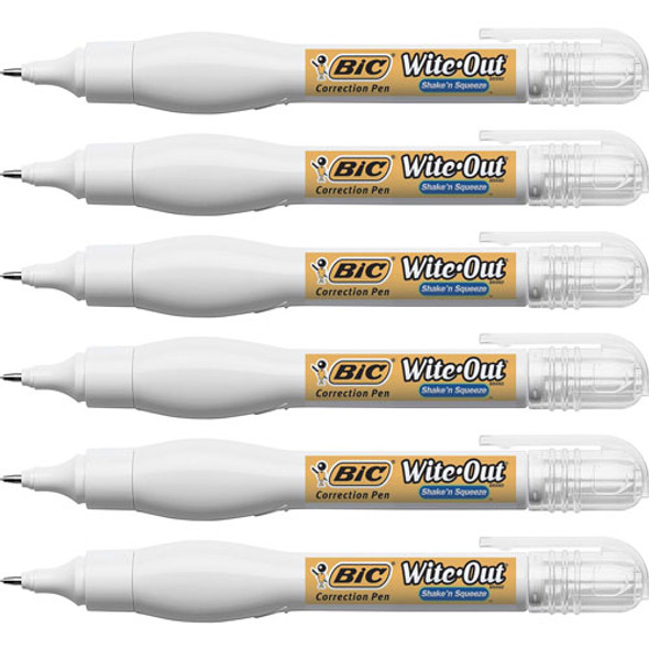 Correction Pen, Fast Drying, Needlept Tip, 8ml, Blister, 6/BX, WE