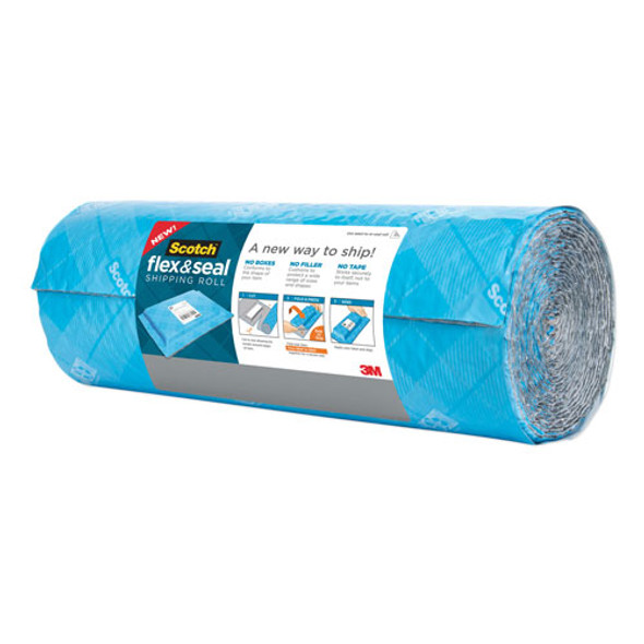 Flex and Seal Shipping Roll, 15" x 20 ft, Blue/Gray