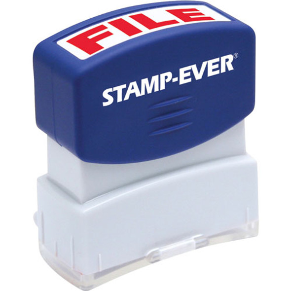 Stamp, Pre-Inked, "File", 9/16"x1-11/16" Imp, Red