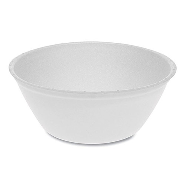 Unlaminated Foam Dinnerware, Bowl, 22 oz, White, 504/Carton