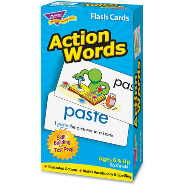 Action Words Flash Cards, 96 Cards, Multi