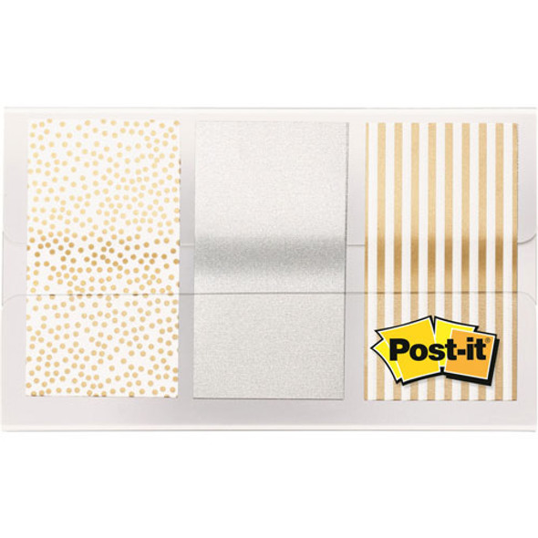 Post-it Flags, 30 Flags/PD, 0.94", 60 FlagsPK, Assorted Metallic