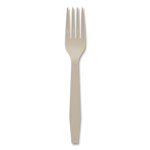 EarthChoice PSM Cutlery, Heavyweight, Fork, 6.88", Tan, 1,000/Carton