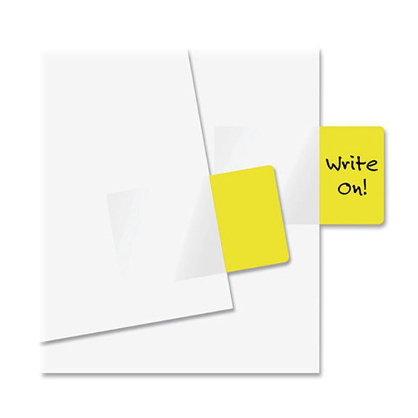 Semi Transparent Standard Rectangular Page Flags, 1 11/16 x 1, Yellow, 50/Pack