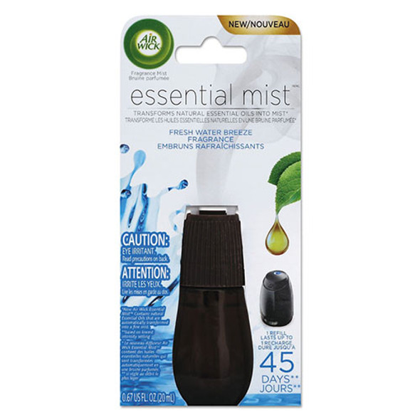 Essential Mist Refill, Fresh Water Breeze, 0.67 oz, 6/Carton