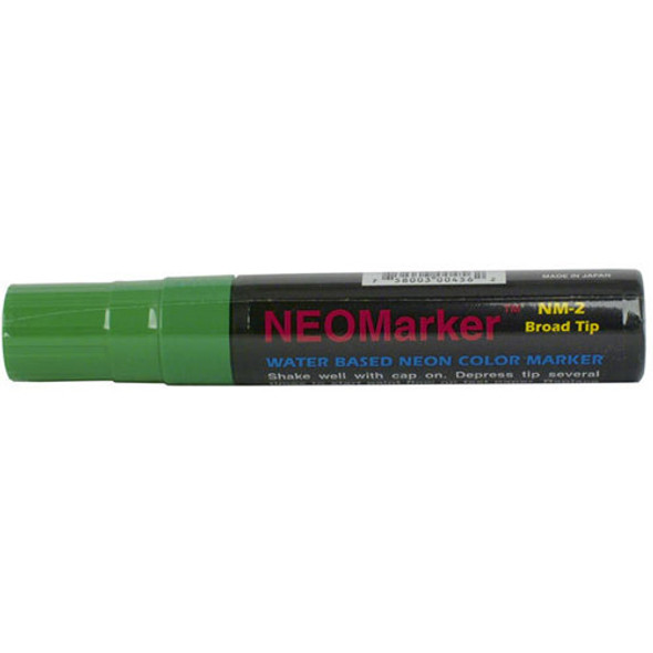 Green Neomarker with a Wide Tip