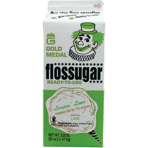 Gold Medal Products Cotton Candy Floss Sugar Leapin Lime