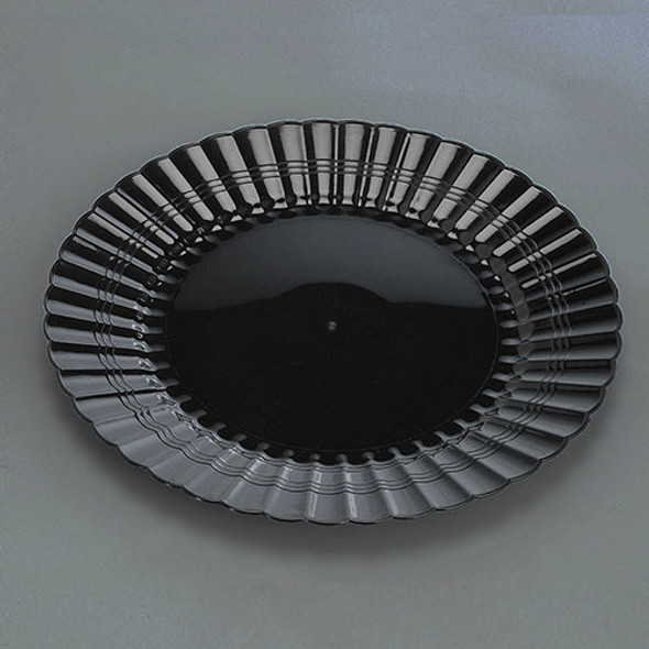 Plastic Dinner Plate, 9", Black