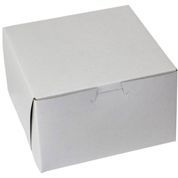 White Bakery Box, 6.5" x 6.5" x 4"