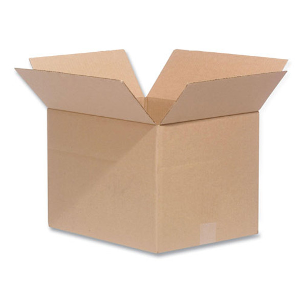 Multi-Depth Shipping Boxes, 200 lb Mullen Rated, Regular Slotted Container, 20 x 20 x 10 to 20, Brown Kraft, 10/Bundle