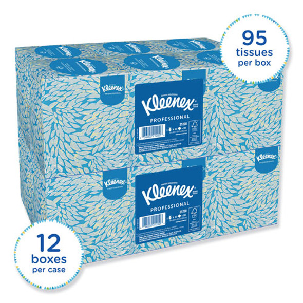 Boutique White Facial Tissue, 2-Ply, Pop-Up Box, 95 Sheets/Box, 3 Boxes/Pack, 12 Packs/Carton