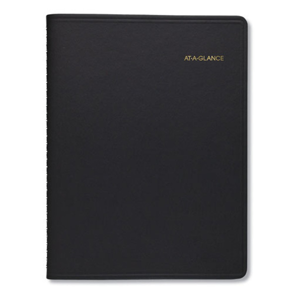 Two-Person Group Daily Appointment Book, 11 x 8, Black, 2022
