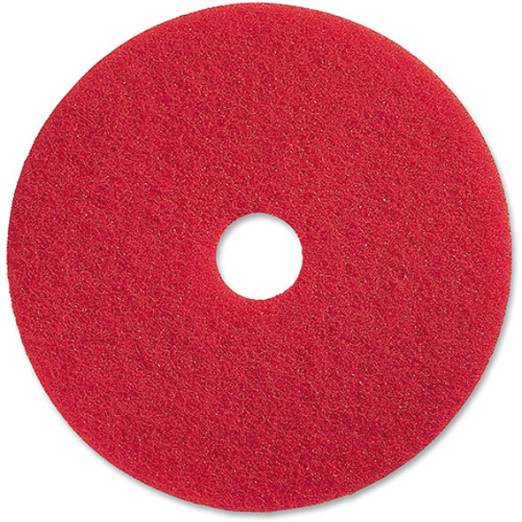 Spray Buffing Floor Pads, 17", 5/CT, Red