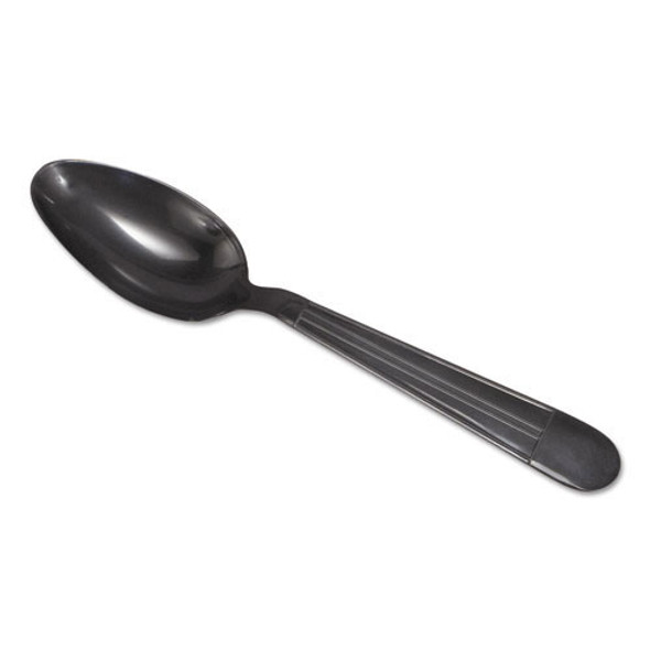 Heavy Weight Polystyrene Teaspoon - Black, 6.13", 1000 per Case