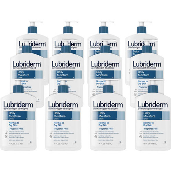 Moisturizing Lotion, Lubriderm, Daily, 16oz., 12/CT