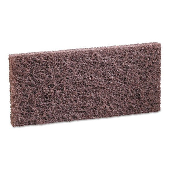 Heavy-Duty Brown Pads, 4 x 10, 20/Carton