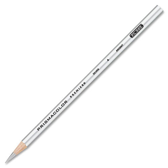 Thick Lead Art Pencil, Silver Lead/Barrel, Dozen