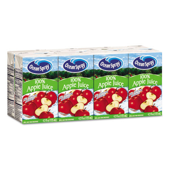 Aseptic Juice Boxes, 100% Apple, 4.2oz, 40/Carton