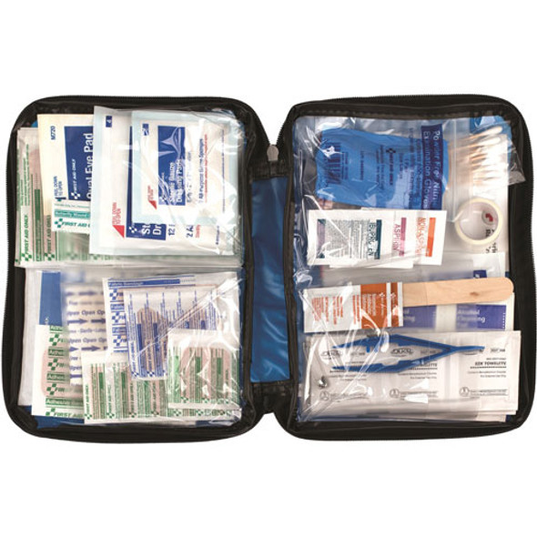 First Aid Kit, 138 Pc, Fabric, Blue