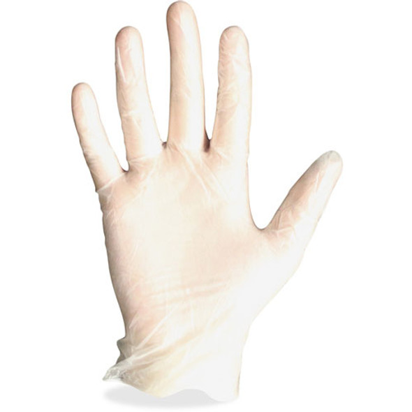 Disposable Gloves, Vinyl, Powder Free, Med, 100/BX, Clear