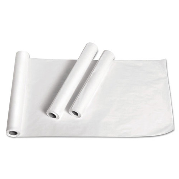 Exam Table Paper, Deluxe Crepe, 18" x 125ft, White, 12 Rolls/Carton