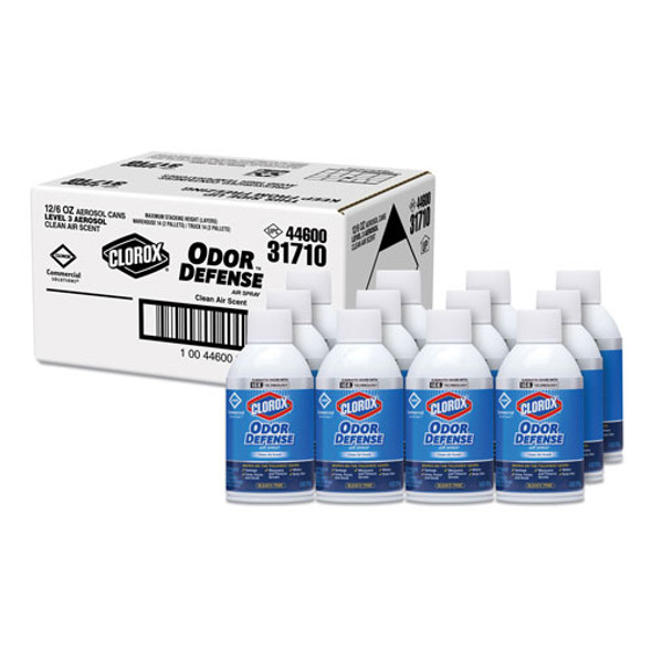 Commercial Solutions Odor Defense, Wall Mount Refill, Clean Air, 6 oz, 12/Carton