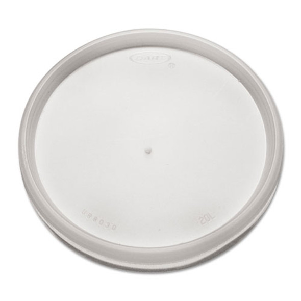 Dart Plastic Lids for Foam Cups, Bowls and Containers, Flat, Vented, Fits 6-32 oz, Translucent, 1,000/Carton