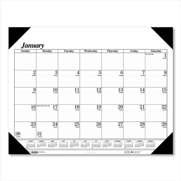 Recycled One-Color Refillable Monthly Desk Pad Calendar, 22 x 17, 2022