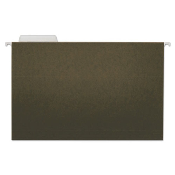 Universal Hanging File Folders, Legal Size, 1/3-Cut Tab, Standard Green, 25/Box