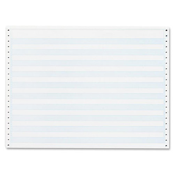 Computer Paper, 1/2" Blue Bar, 20 Lb, 14-7/8"x11", 2400/Carton